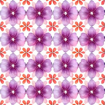 Artwork thumbnail, Watercolour Flowers by patternsforp
