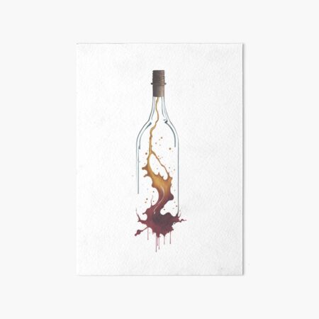 Aesthetic Boho Wine Glass Art Board Print for Sale by Cravio