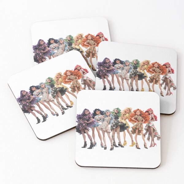 Item preview, Rainbow-haired girls in dresses designed and sold by mooonstyle.