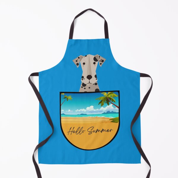 Item preview, Dalmatian Dog in Beach Pocket with Hello Summer Sign designed and sold by SeasonalDogs.