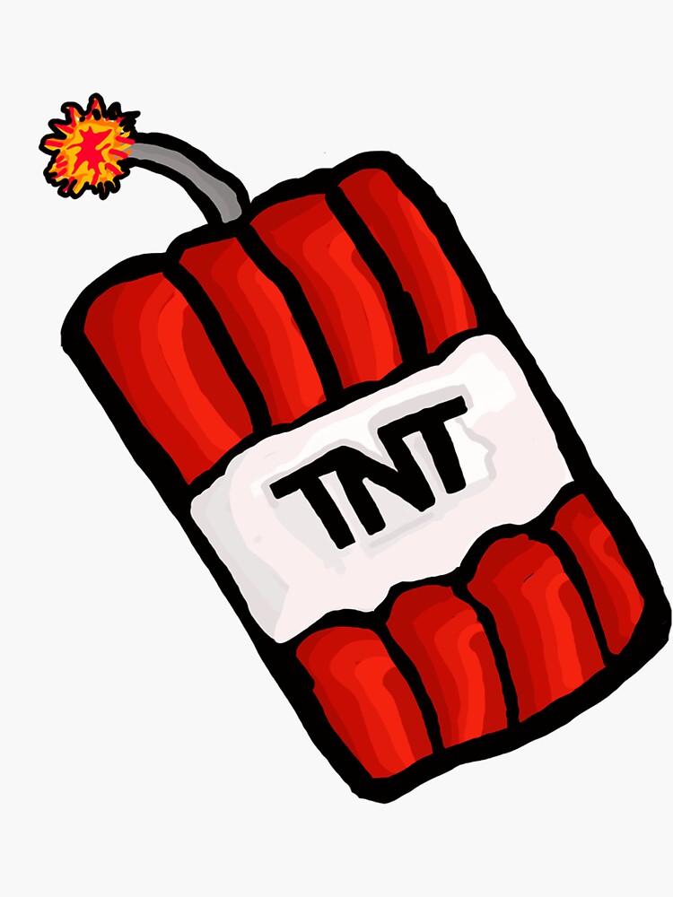 "Cartoon TNT" Sticker by TJFdesigns | Redbubble