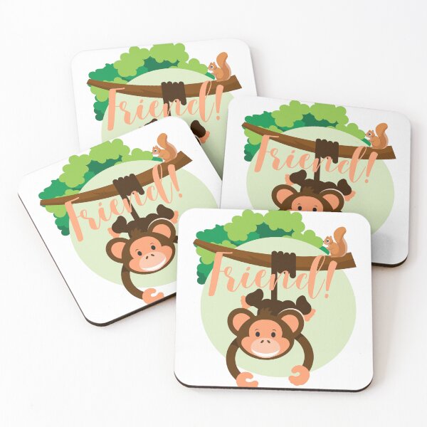 Artikelvorschau, Niedlicher Affe und Eichhörnchen im Dschungel. entworfen und verkauft von PattyStudio.