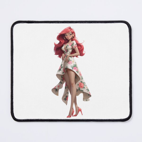 Item preview, Red-haired girl in dresses designed and sold by mooonstyle.