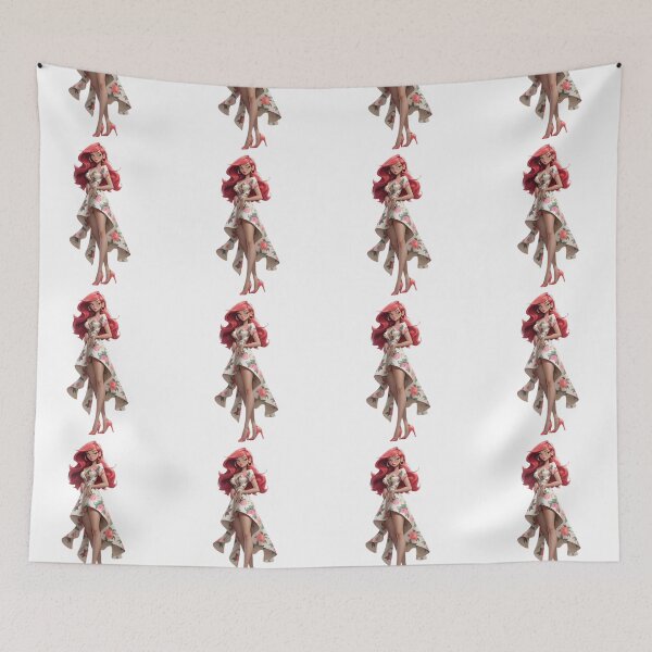 Item preview, Red-haired girl in dresses designed and sold by mooonstyle.