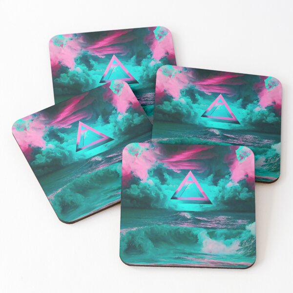 Item preview, Vaporwave Bermuda Triangle designed and sold by fadetocolour.