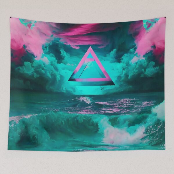 Item preview, Vaporwave Bermuda Triangle designed and sold by fadetocolour.