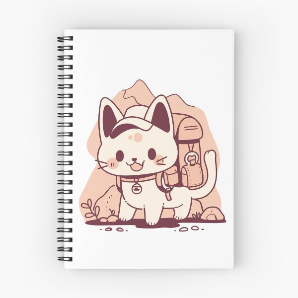 Item preview, "Trailblazing Whiskers - Enthusiastic Cat Hiking Sticker for Outdoor Enthusiasts" designed and sold by Cute Critters Stickers.