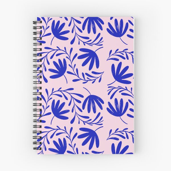 Artikelvorschau, Matisse Art Blue Flowers Pattern On Dusty Pink entworfen und verkauft von gamboling.