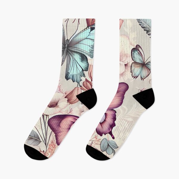 Item preview, Pattern : Butterflies and Flowers designed and sold by MTJ-Mushrooms.