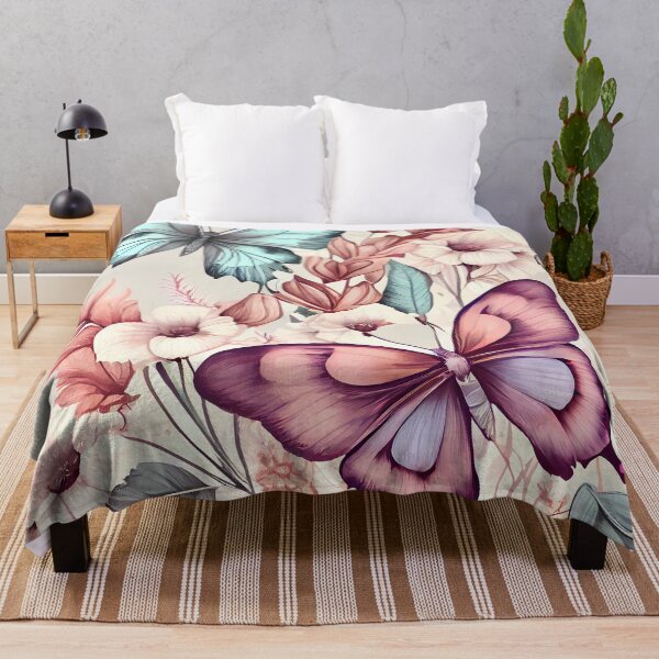 Item preview, Pattern : Butterflies and Flowers designed and sold by MTJ-Mushrooms.