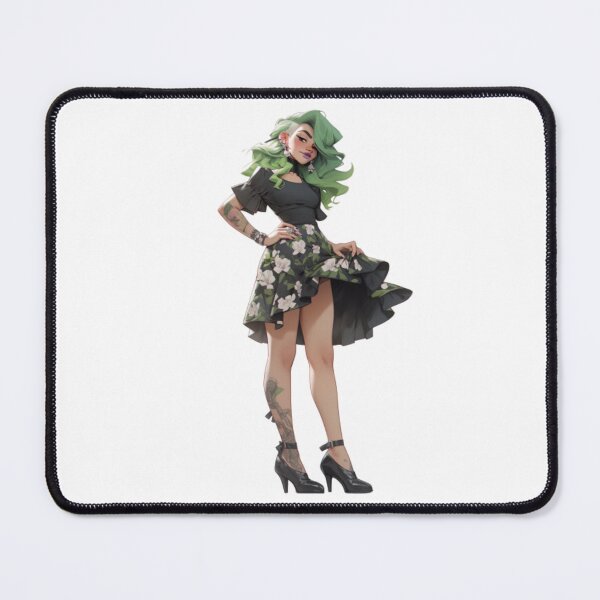 Item preview, Green-haired girl in dresses designed and sold by mooonstyle.