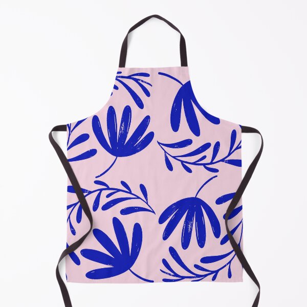 Artikelvorschau, Matisse Art Blue Flowers Pattern On Dusty Pink entworfen und verkauft von gamboling.