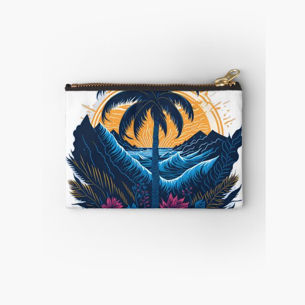 Item preview, Floral Fantasy: Majestic Palm Tree and Colourful Flowers T-Shirt Design| Seaside Beauty: Palm Tree, Waves, and Sunrise T-Shirt Graphic designed and sold by RedArtG09.