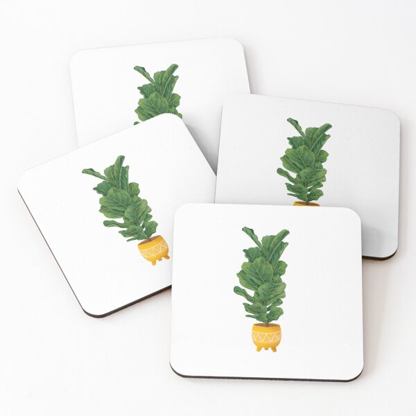Item preview, Fiddle Leaf Fig in yellow polka dot planter designed and sold by Ana Moguš.