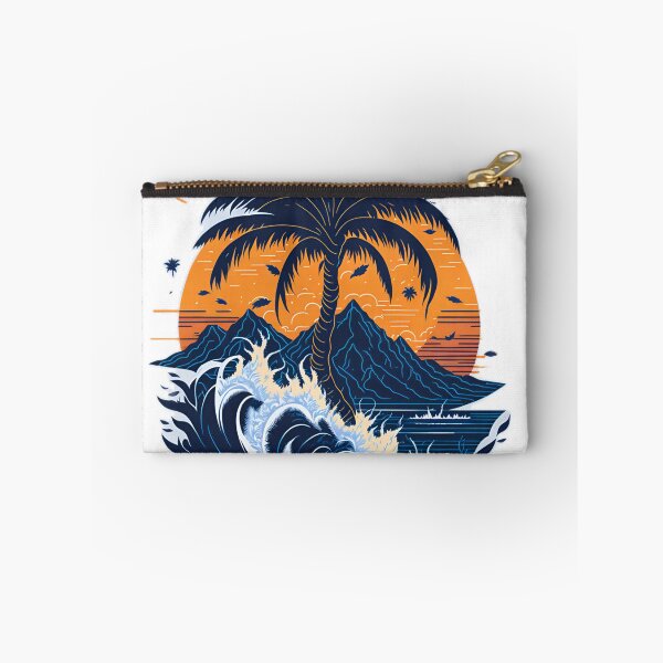 Item preview, Vector Art Masterpiece: Highly Detailed Palm Tree and Mountains T-Shirt| Photorealistic Palm Tree and Sea Waves T-Shirt Design designed and sold by RedArtG09.