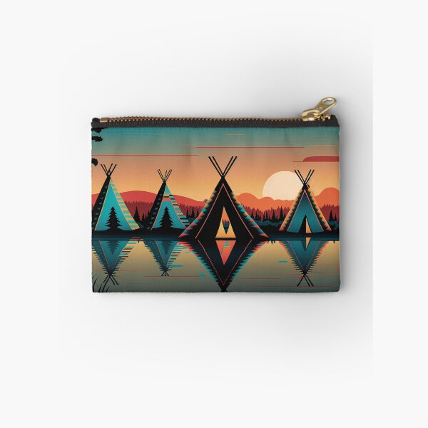 Item preview, Native American Teepee Village Moonrise designed and sold by gullettm.