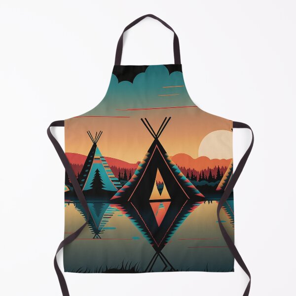 Item preview, Native American Teepee Village Moonrise designed and sold by gullettm.