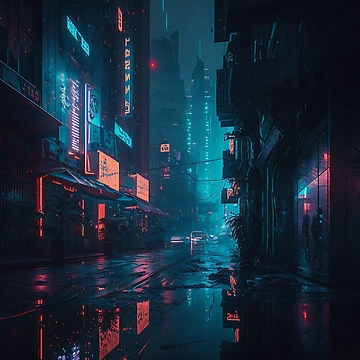 Artwork thumbnail, Cyberpunk Futuristic Streets by wirelessjava2