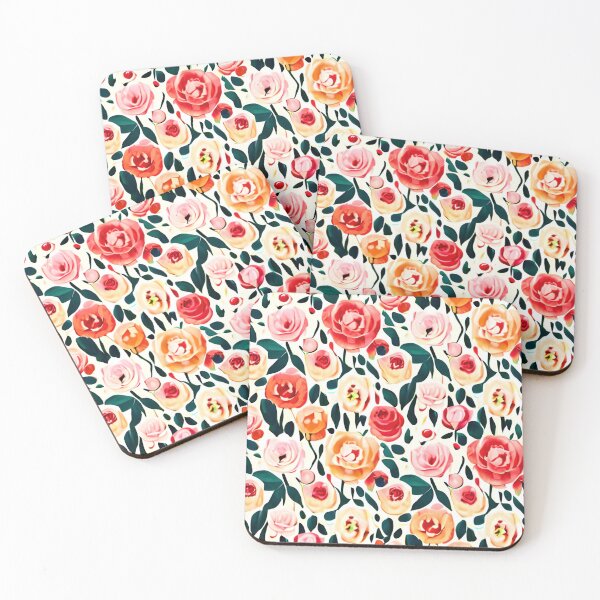 Item preview, Seamless Watercolor Juliet Roses Pattern designed and sold by Uday24.