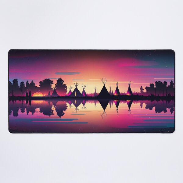 Item preview, Native American Tipi Village in Dazzling Twilight designed and sold by gullettm.