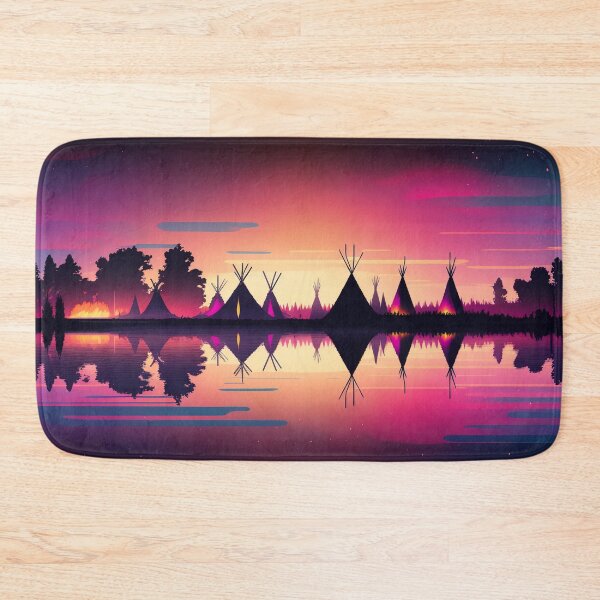 Item preview, Native American Tipi Village in Dazzling Twilight designed and sold by gullettm.
