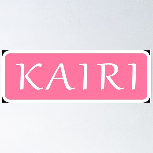 Vista previa del artículo con la obra «Nombre de niñas Kairi», diseñado y vendido por Jeallan Designs.