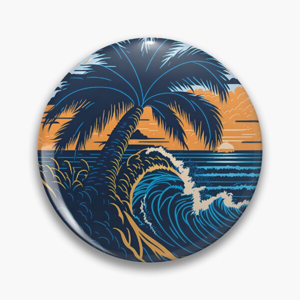 Item preview, Clipart Collection: Palm Tree, Mountains, and Sea Waves T-Shirt Design| Cinematic Front View: Majestic Palm Tree T-Shirt Graphic on White Background designed and sold by RedArtG09.