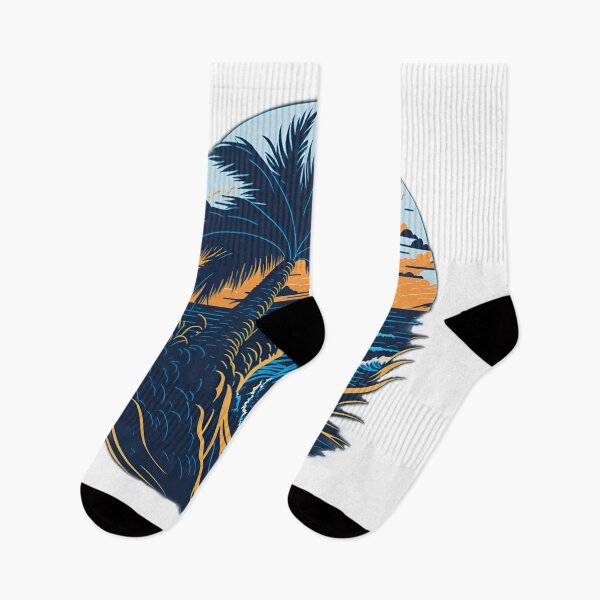 Item preview, Clipart Collection: Palm Tree, Mountains, and Sea Waves T-Shirt Design| Cinematic Front View: Majestic Palm Tree T-Shirt Graphic on White Background designed and sold by RedArtG09.