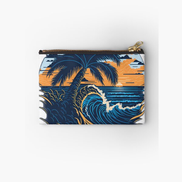 Item preview, Clipart Collection: Palm Tree, Mountains, and Sea Waves T-Shirt Design| Cinematic Front View: Majestic Palm Tree T-Shirt Graphic on White Background designed and sold by RedArtG09.