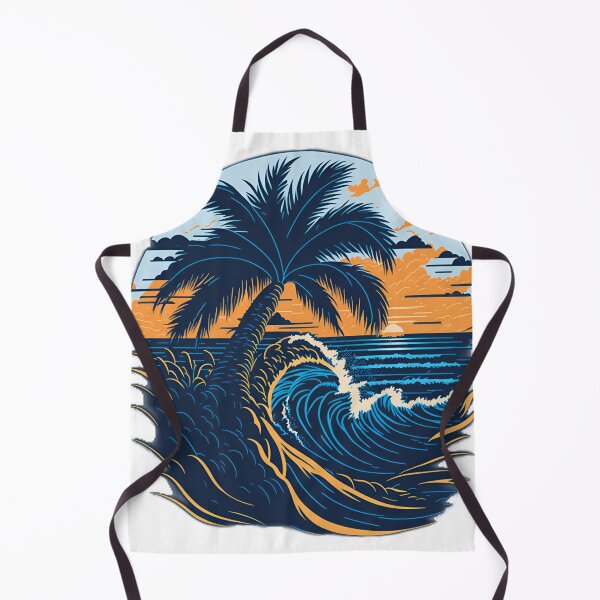 Item preview, Clipart Collection: Palm Tree, Mountains, and Sea Waves T-Shirt Design| Cinematic Front View: Majestic Palm Tree T-Shirt Graphic on White Background designed and sold by RedArtG09.