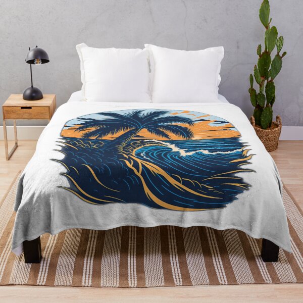Item preview, Clipart Collection: Palm Tree, Mountains, and Sea Waves T-Shirt Design| Cinematic Front View: Majestic Palm Tree T-Shirt Graphic on White Background designed and sold by RedArtG09.