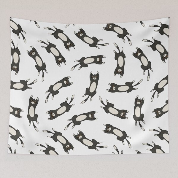 Item preview, Quirky Lying Black Cat designed and sold by artbybiyan.
