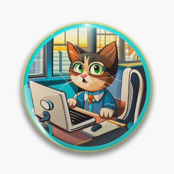 Item preview, programmer cat beep boop coding designed and sold by sadieillust.