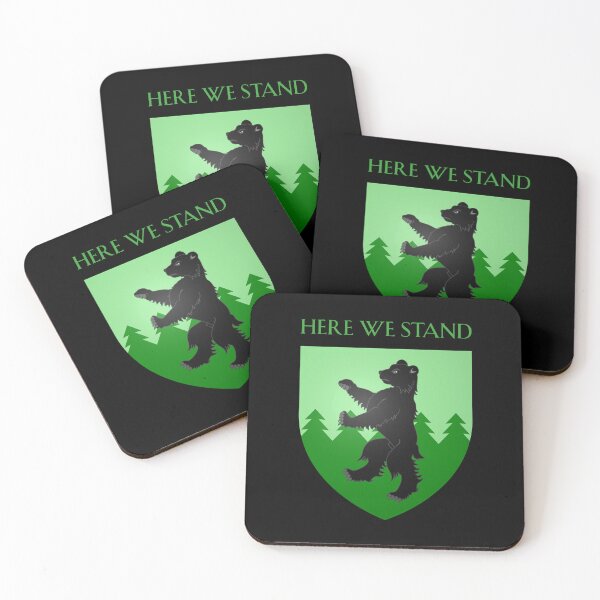 Item preview, "Here We Stand" House Mormont Coat of Arms Heraldry Sigil - A Song of Ice and Fire designed and sold by >> jonboydesigns.etsy.com.