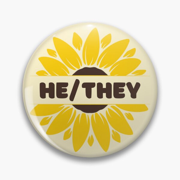 Item preview, He/They Pronouns designed and sold by Furia LGBTQ+ Accessories.