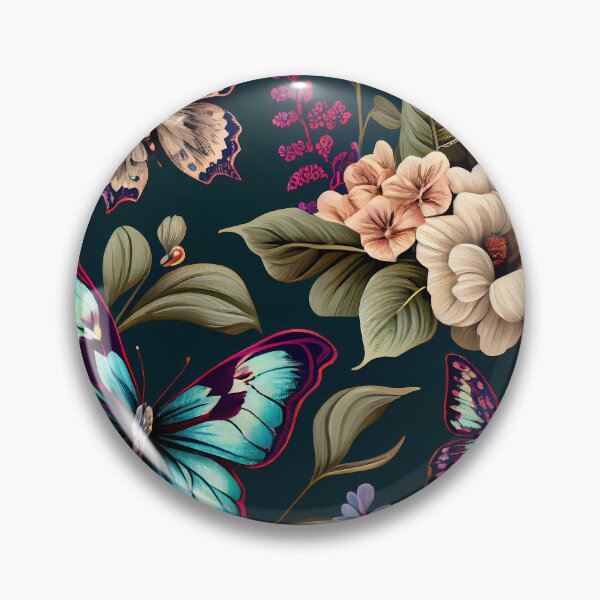 Artikelvorschau, Flowers and Butterflies Pattern entworfen und verkauft von MTJ-Mushrooms.