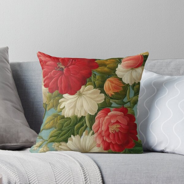 Item preview, Throw Pillow With Beautiful Floral Pattern - Granny Chic Home Decor designed and sold by Sowari-Pillows.