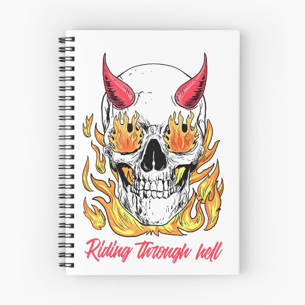 Item preview, Riding through hell - Hell Riding Skeleton T-shirt designed and sold by Avrostore.