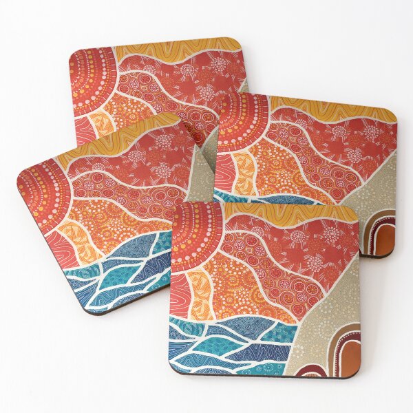Item preview, Aboriginal Art ocean sunset designed and sold by Kehaan Lange-Mcguire.