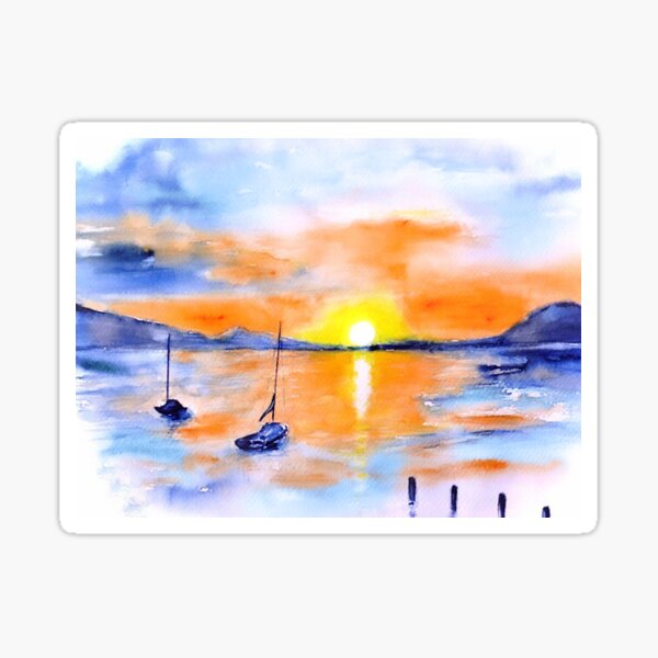 Item preview, Attersee sunset 10CP1580 designed and sold by CorneliaPilz.
