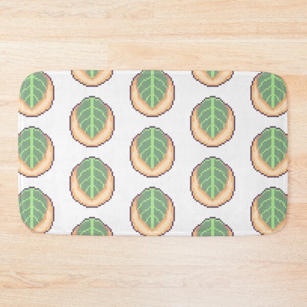 Item preview, Round Wagashi with Leaf Pixel Art designed and sold by Pixelification.