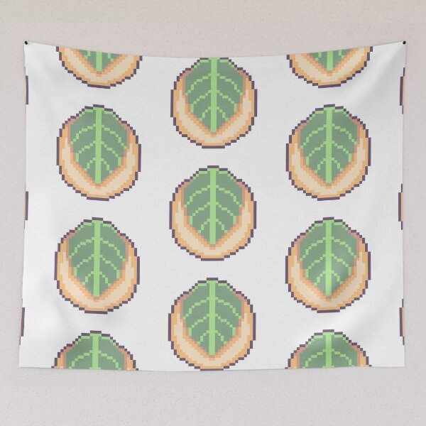Item preview, Round Wagashi with Leaf Pixel Art designed and sold by Pixelification.