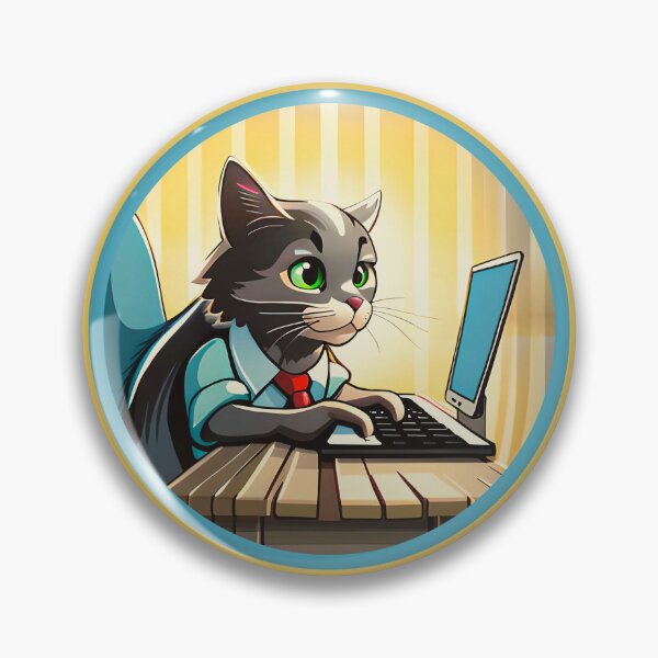 Item preview, programmer cat beep boop coding designed and sold by sadieillust.