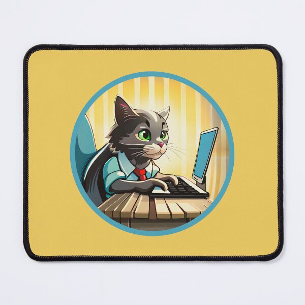 Item preview, programmer cat beep boop coding designed and sold by sadieillust.