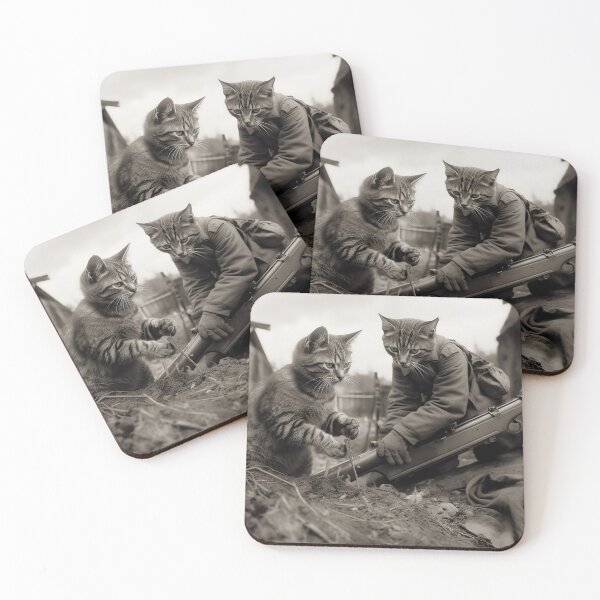 Item preview, Cats Helping Fight Germans designed and sold by JustinaLD.