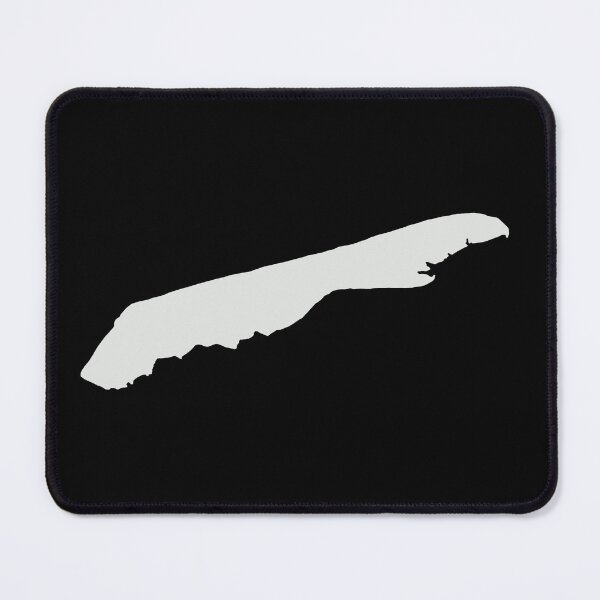 Item preview, Terschelling minimal silhouette, wit op zwart, white on black designed and sold by Cloudy-Island.