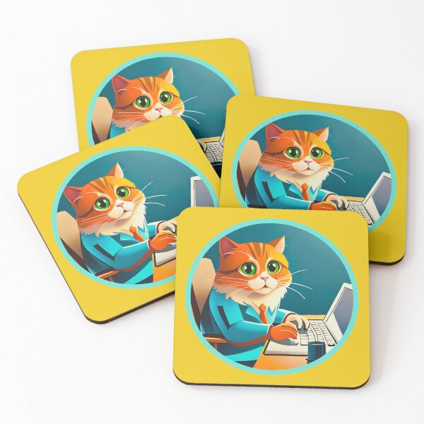 Item preview, programmer cat beep boop coding designed and sold by sadieillust.