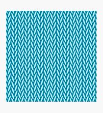 Knitted blue Photographic Print