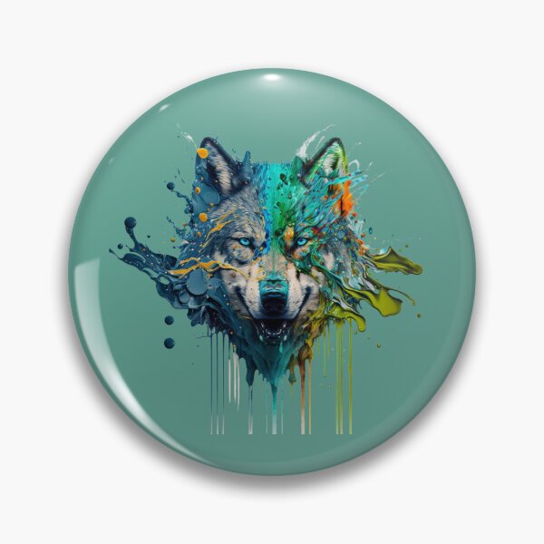 Item preview, Wolf Splash Art: Colorful Fantasy Painting #1 designed and sold by AntielARt.