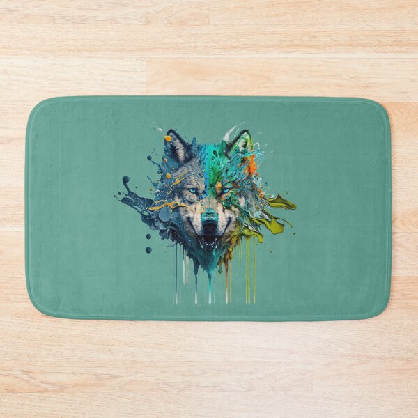 Item preview, Wolf Splash Art: Colorful Fantasy Painting #1 designed and sold by AntielARt.